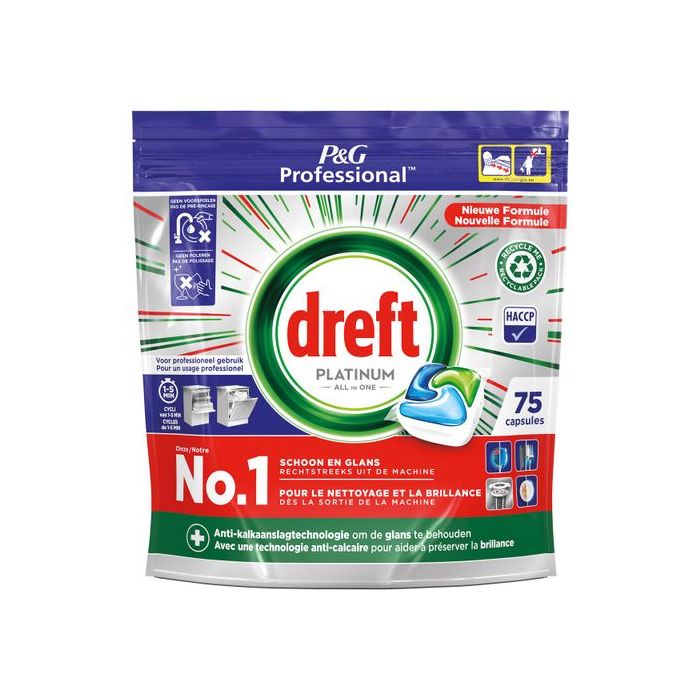 Dreft All in One Platinum 75 Stuks