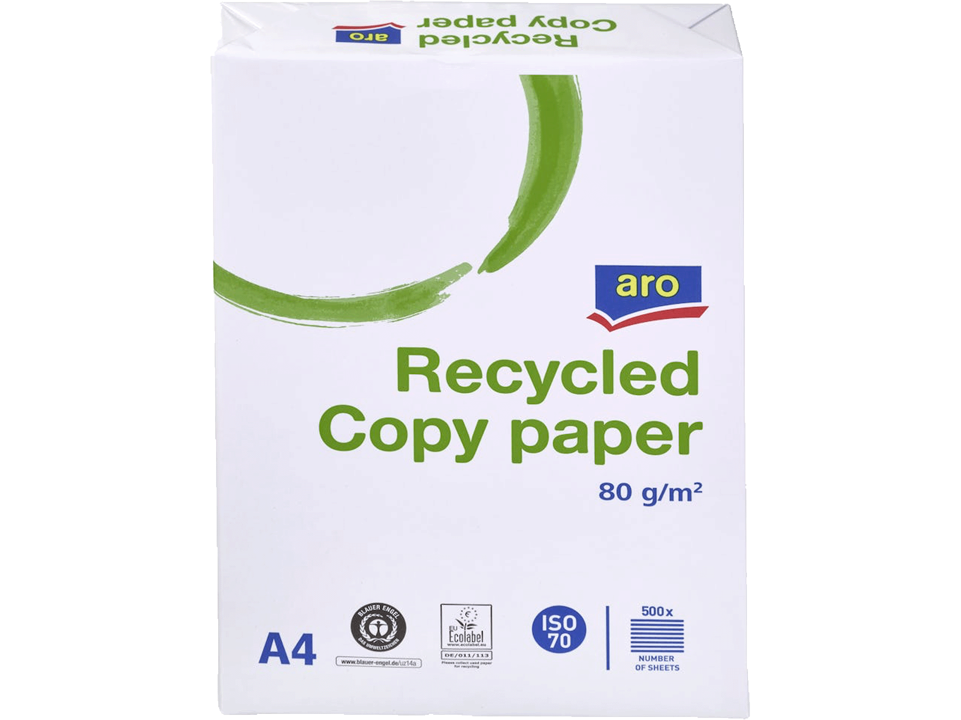 Aro A4 Gerecycled Kopieerpapier 80 g/m² - 2500 vellen