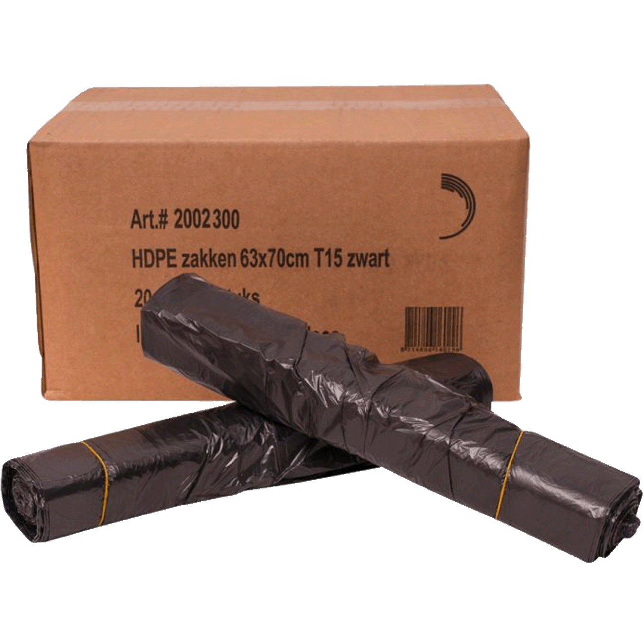 HDPE Pedaalemmerzakjes 63x70cm T15 Zwart - 20 x 50 stuks