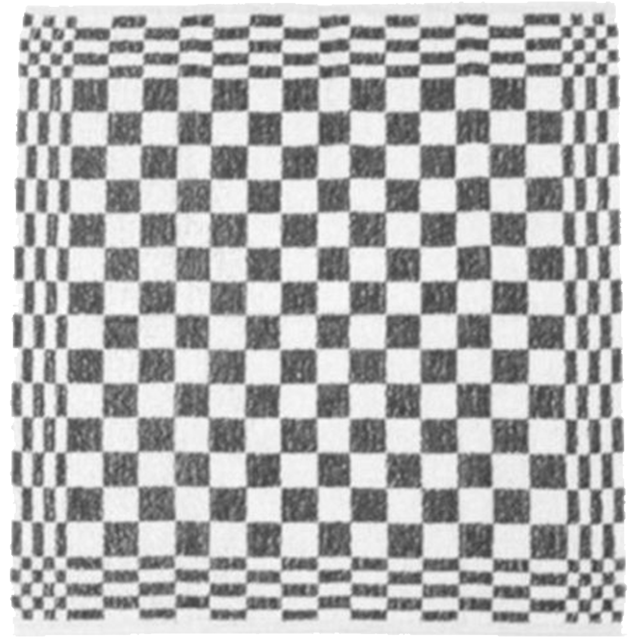 Keukenhanddoek Badstof Zwart/Wit Geblokt - 1 x 6 stuks