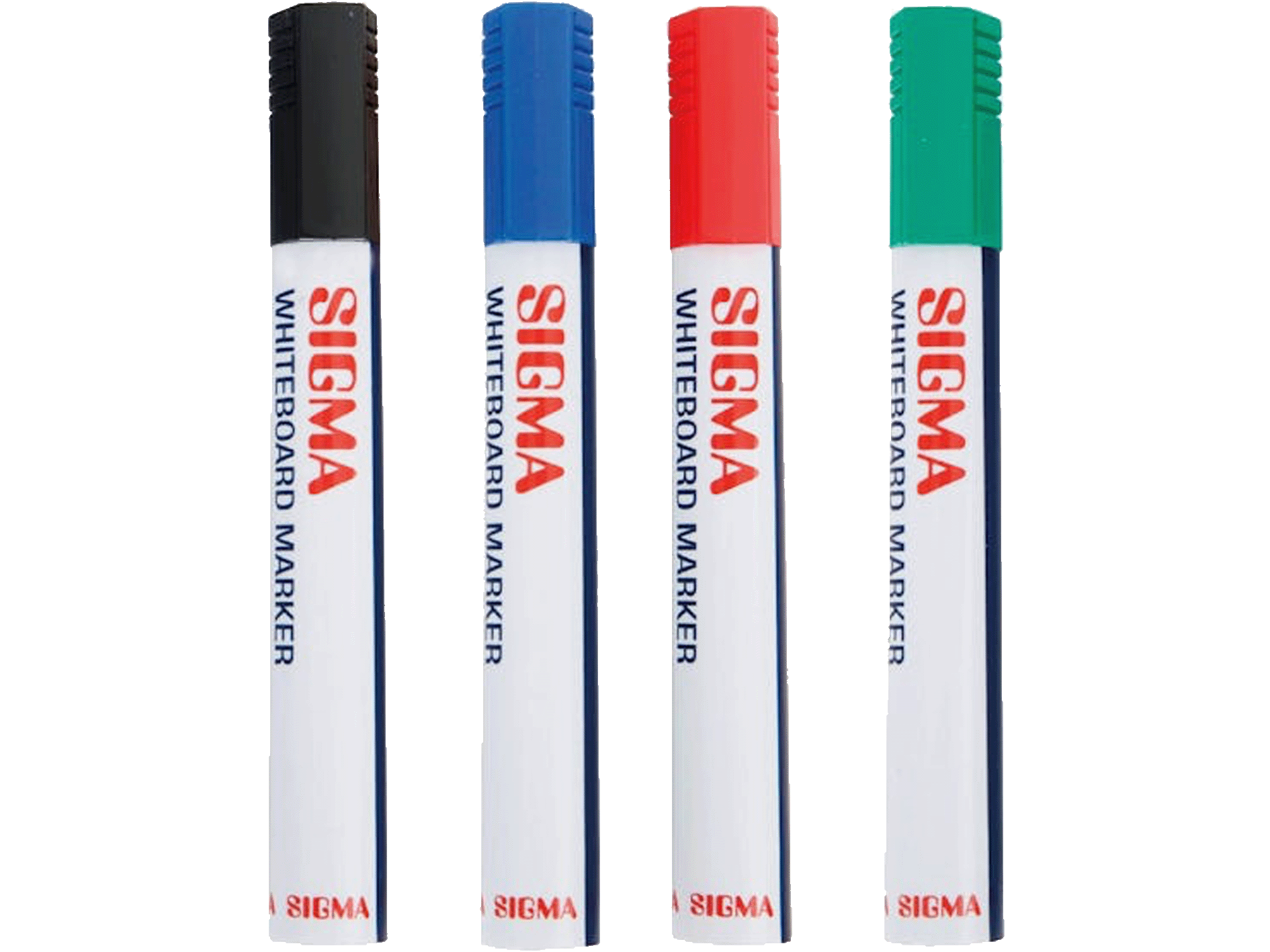 SIGMA Whiteboard Marker met Gum Lijndikte 2 mm - 4 stuks