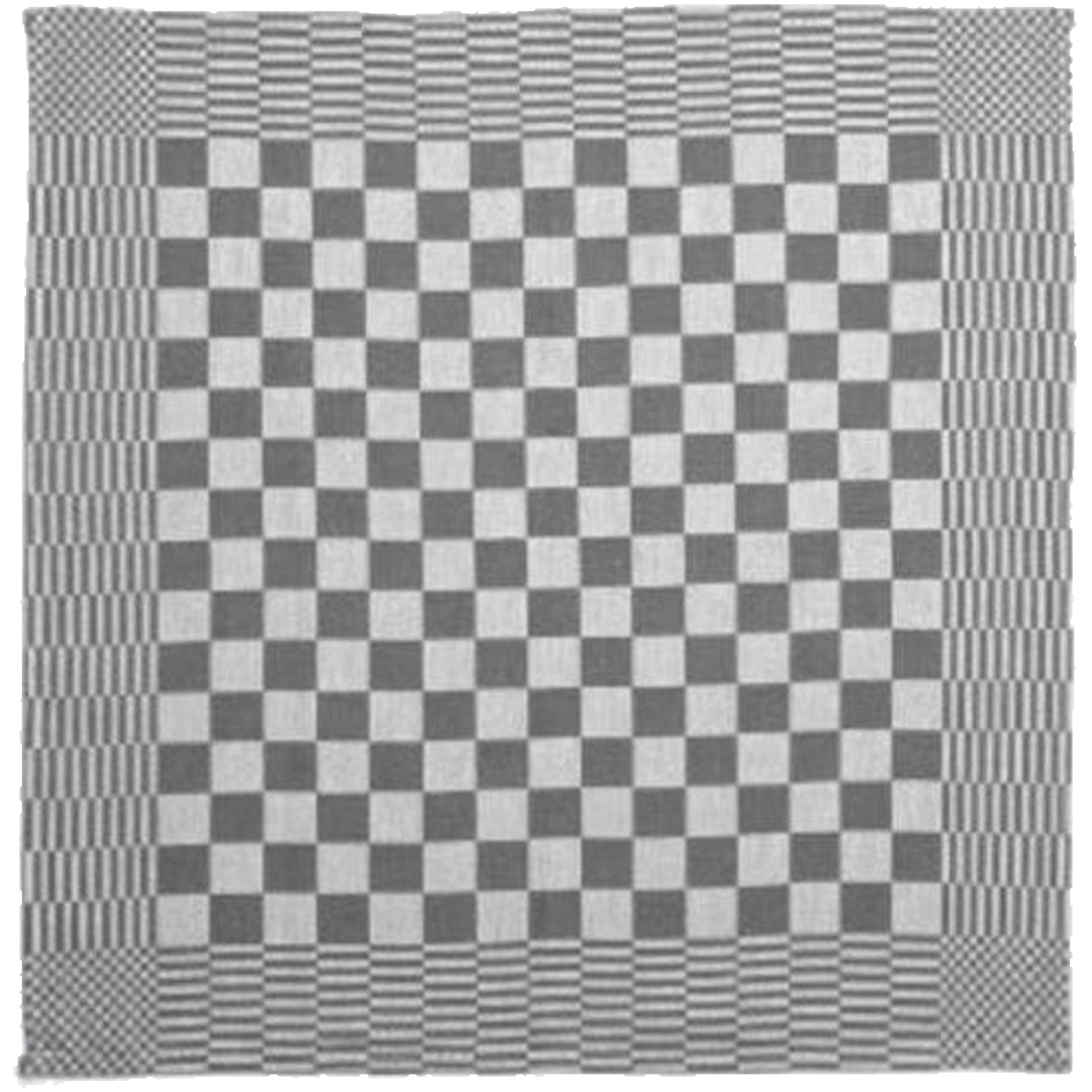 Theedoeken Geblokt Zwart 70x70cm - 1 x 6 stuks