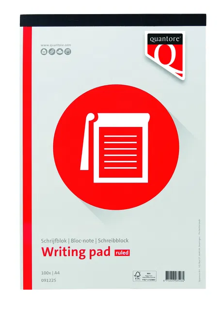 Schrijfblok lijnen A4
