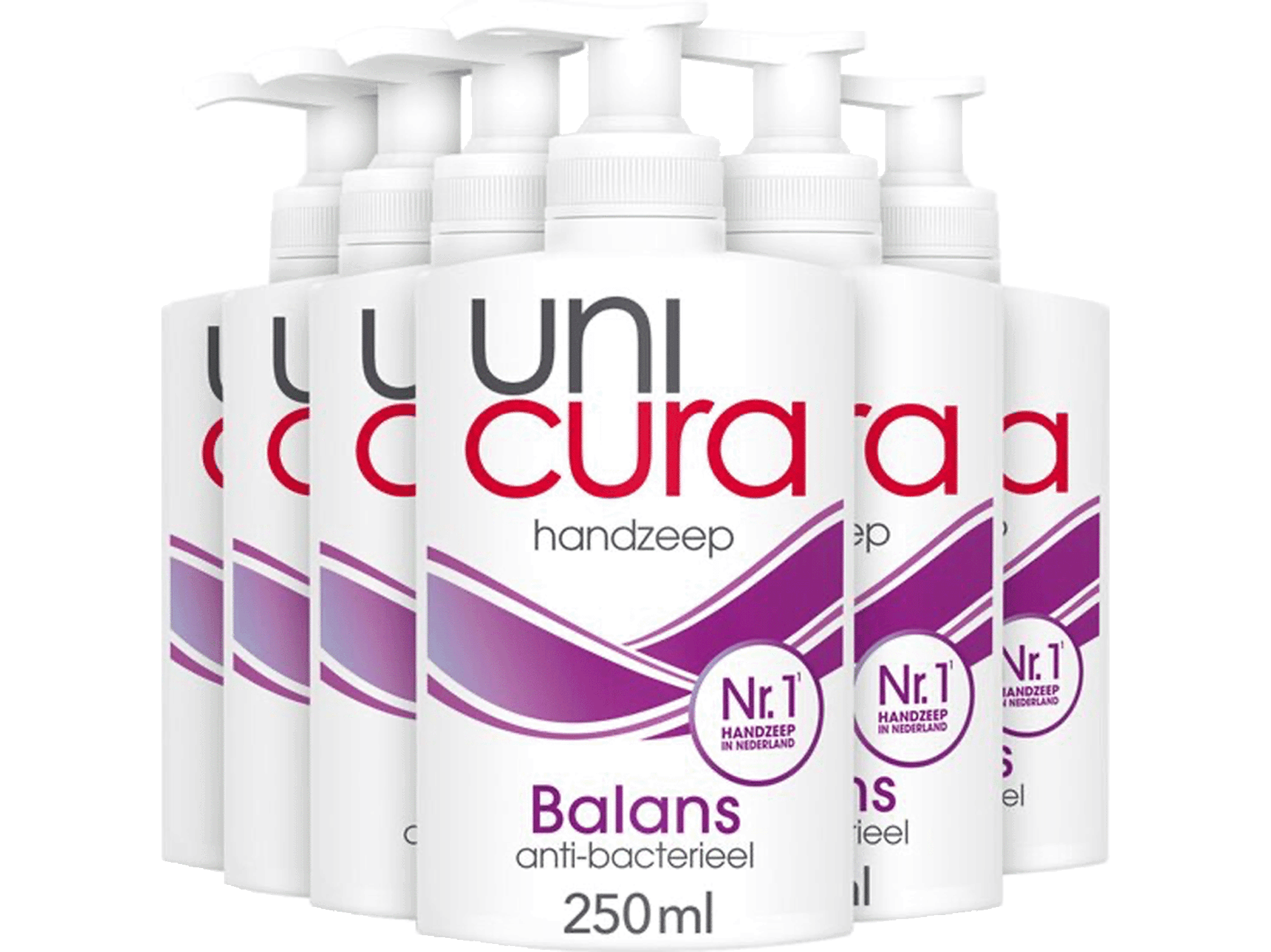 6x Unicura Vloeibare Handzeep Anti Bacterieel Balans 250ML