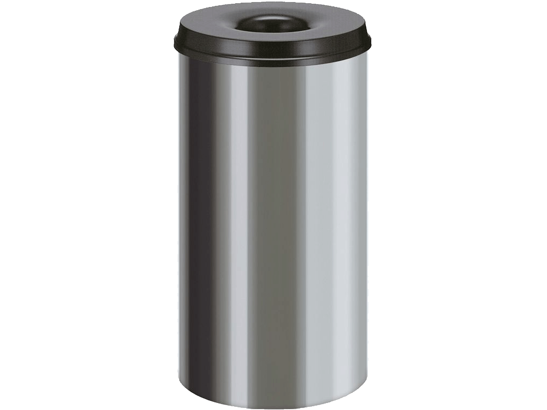 Vlamdovende Papierbak RVS/Zwart - 50L